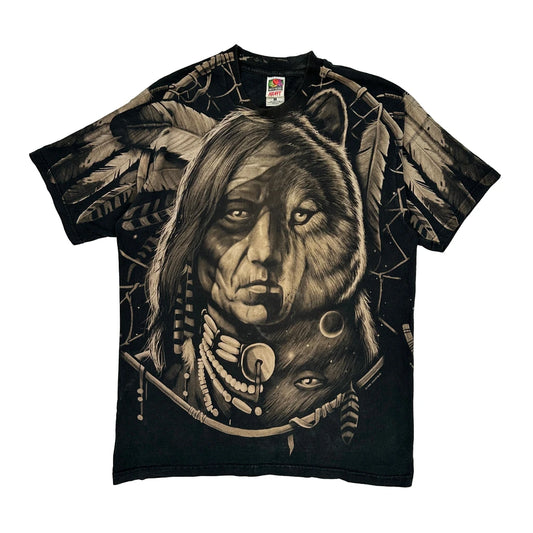 Fruit Of The Loom Graphic T-Shirt - Large Black Cotton