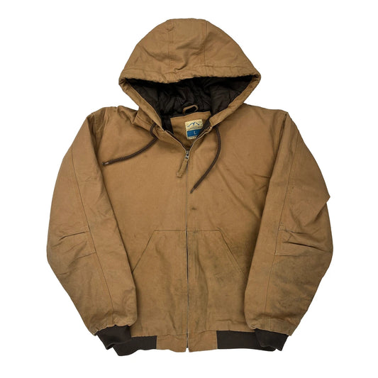 Blue Mountain Workwear Bomber Jacket - Large Brown Cotton