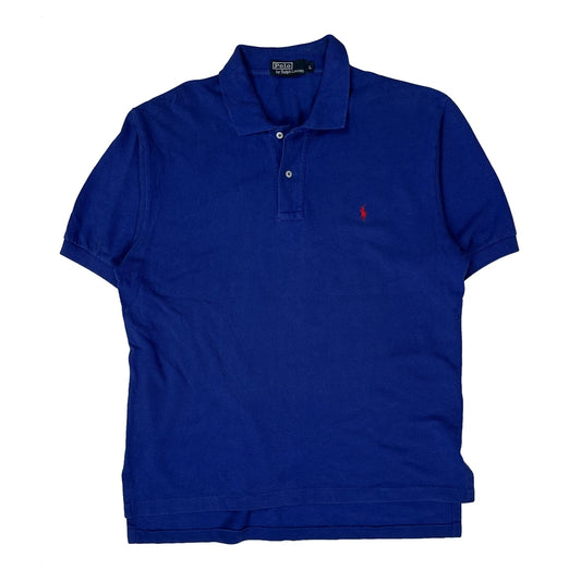 Polo By Ralph Lauren Polo Shirt - Large Blue Cotton