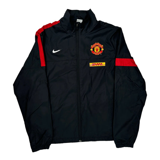 Manchester United Nike Jacket - Large Black Polyester