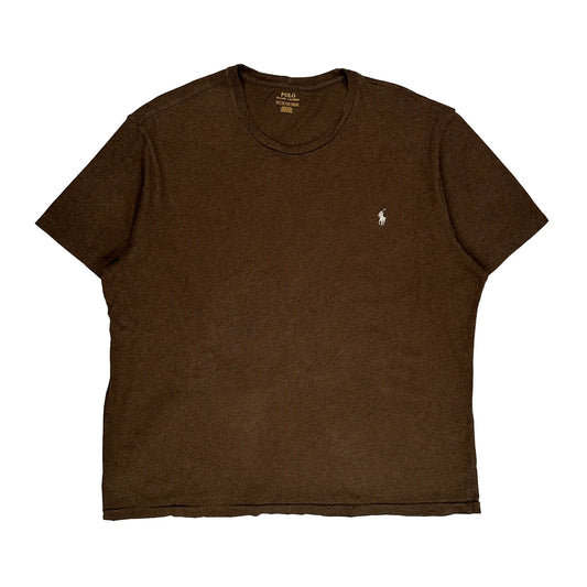 Vintage Polo By Ralph Lauren Tall T-Shirt - XL Brown Cotton