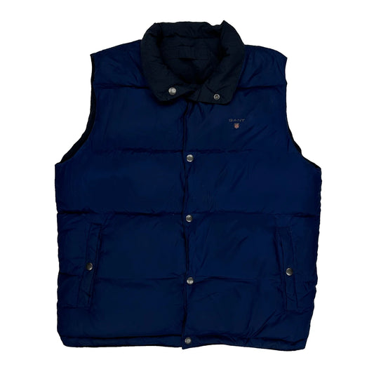 Gant Gilet Puffer - Large Blue Polyester