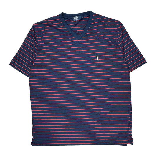 Polo By Ralph Lauren Striped T-Shirt - 2XL Blue Cotton