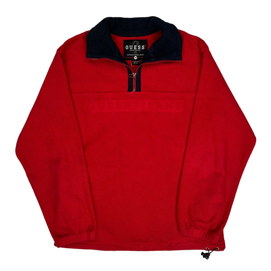 Vintage Guess Fleece - Medium Red Polyester