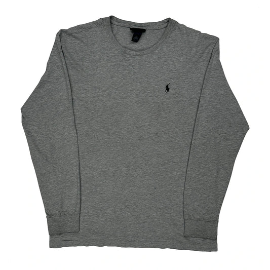 Polo By Ralph Lauren Long Sleeve T-Shirt - Medium Grey Cotton