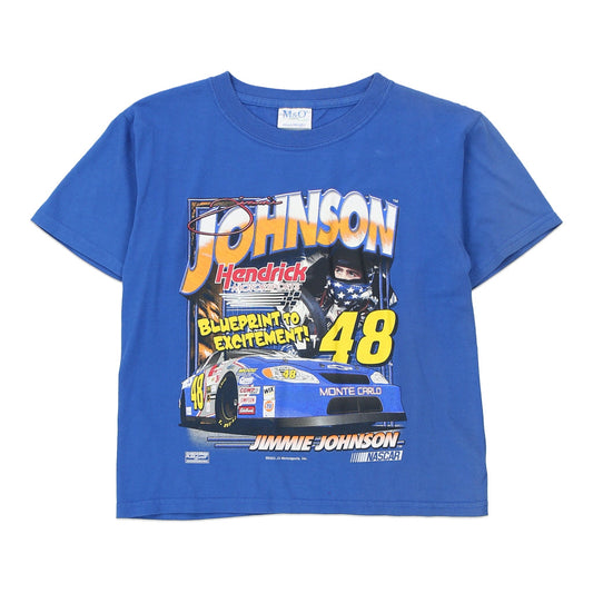 Vintage blue Age 10-12 Jimmie Johnson M&O T-Shirt - boys medium