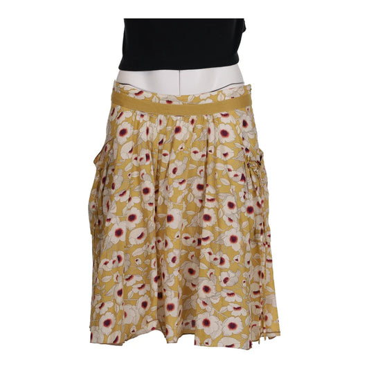 Vintage yellow Marlboro Classics Midi Skirt - womens 32" waist