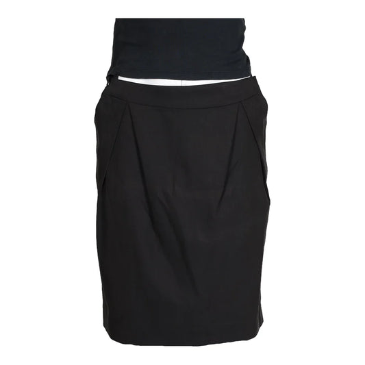 Vintage black Emporio Armani Midi Skirt - womens 34" waist