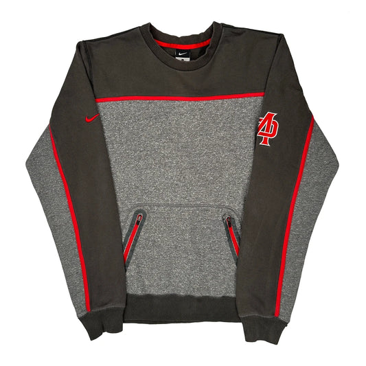 Nike Sweatshirt - Large Brown Cotton Blend