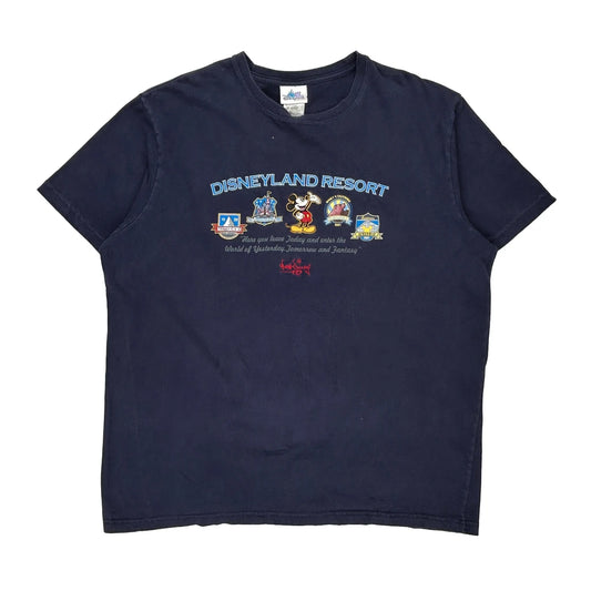 Disneyland Resort Disney Graphic T-Shirt - 2XL Navy Cotton