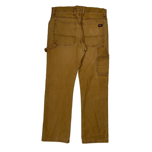 Dickies Carpenter Trousers - 32W 31L Brown Cotton