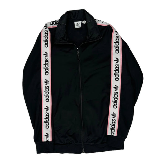 Vintage Adidas Track Jacket - Small Black Polyester