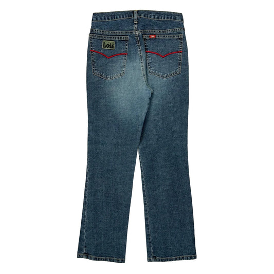 Vintage Lois Boot Cut Jeans - 26W UK 6 Blue Denim