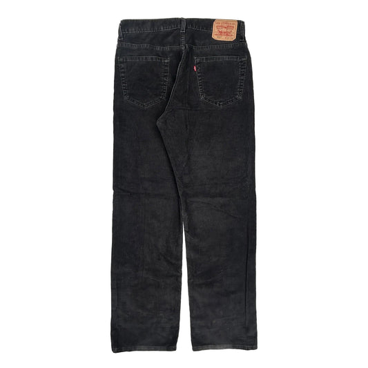 Vintage Levis Cord Trousers - 34W 34L Black Cotton