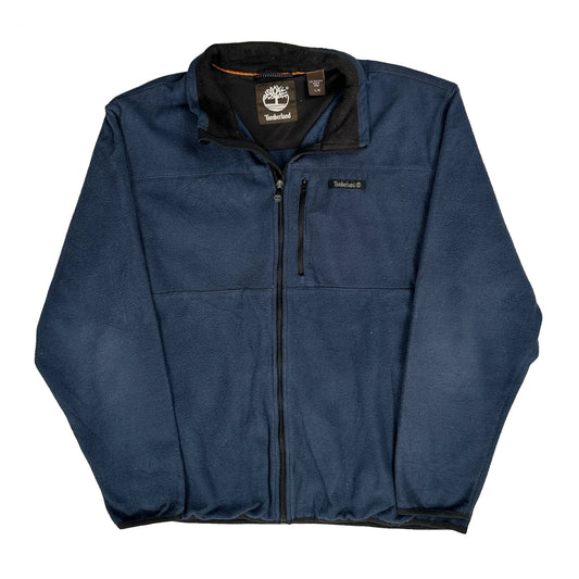 Vintage Timberland Fleece Jacket - Large Blue Polyester