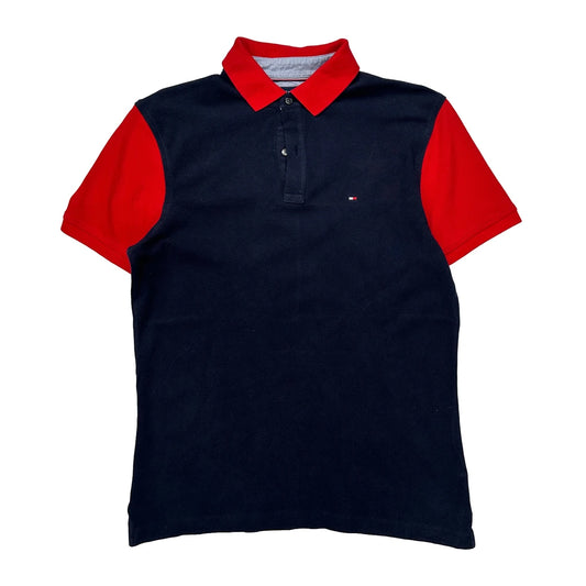 Tommy Hilfiger Graphic Polo Shirt - 2XL Navy Cotton