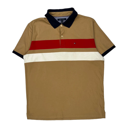 Tommy Hilfiger Slim Fit Polo Shirt - XL Beige Cotton