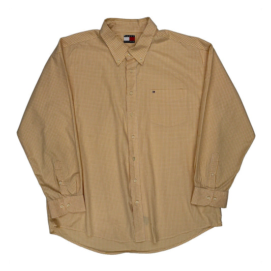 Tommy Hilfiger Checked Shirt - XL Yellow Cotton