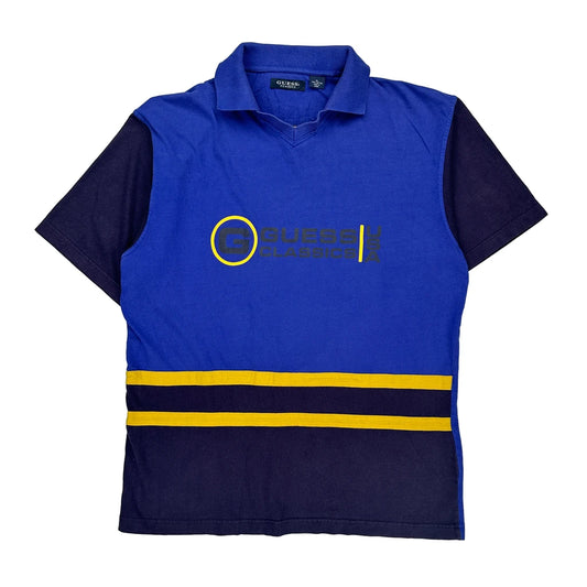 Guess Polo Shirt - XL Blue Cotton