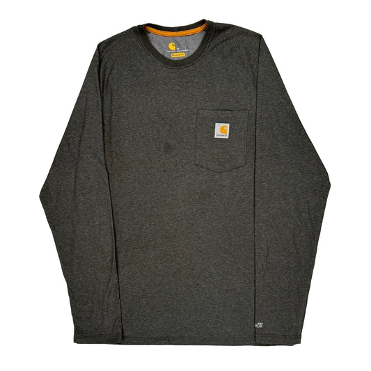 Landscape Department Carhartt Long Sleeve T-Shirt - Medium Grey Cotton