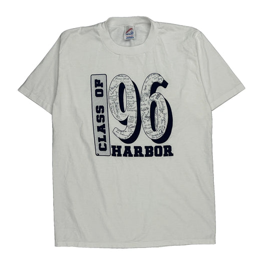 Class Of 96 Harbor Jerzees Single Stitch T-Shirt - Large White Cotton