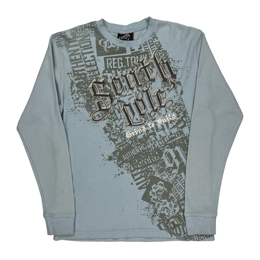 Authentic Collection South Pole Long Sleeve T-Shirt - Medium Blue Cotton