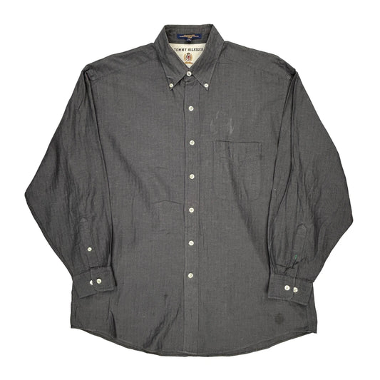 Tommy Hilfiger Shirt - Large Grey Cotton
