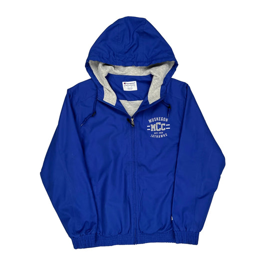 Muskegon Jayhawks Champion Windbreaker - Medium Blue Polyester