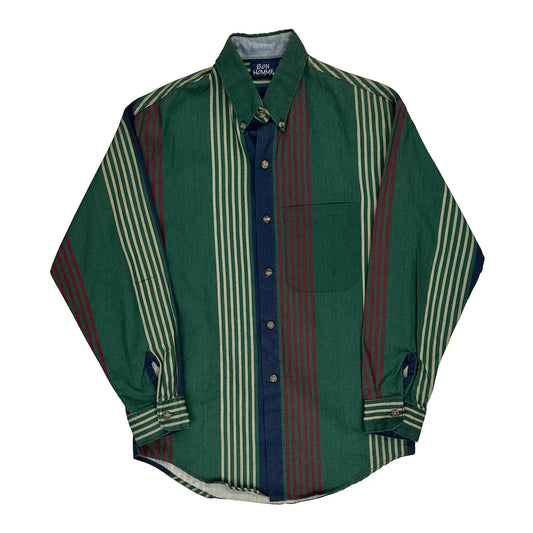 Bon Homme Striped Shirt - Medium Blue Cotton