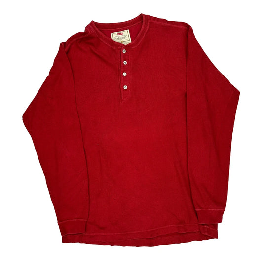 Levis Long Sleeve T-Shirt - Large Red Cotton