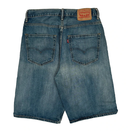 Levis Denim Shorts - 32W 12L Blue Denim