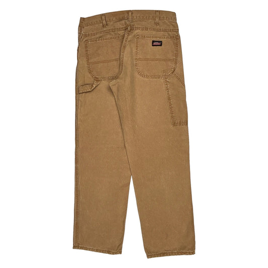 Dickies Carpenter Trousers - 31W 29L Brown Cotton