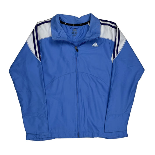 Vintage Adidas Track Jacket - Large Blue Polyester