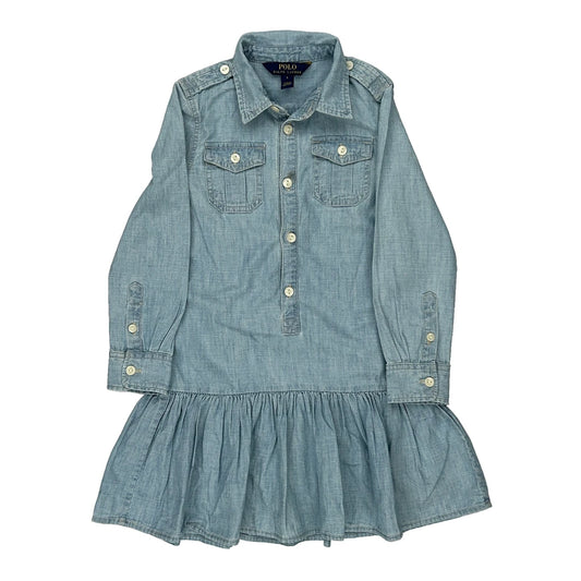 Age 5 Polo By Ralph Lauren Dress - XS Light Wash Cotton