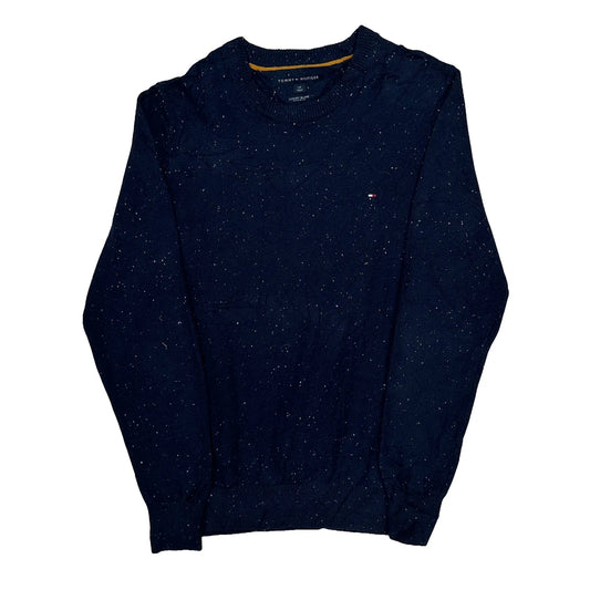 Vintage Tommy Hilfiger Jumper - Large Navy Wool Blend