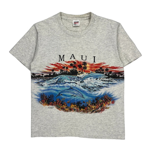 Maui Anvil Single Stitch T-Shirt - Medium Multicoloured Cotton