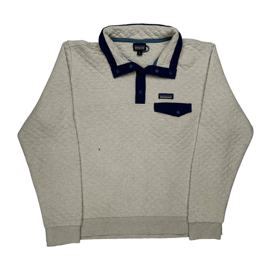 Vintage Patagonia 1/4 Zip - XL Cream Cotton