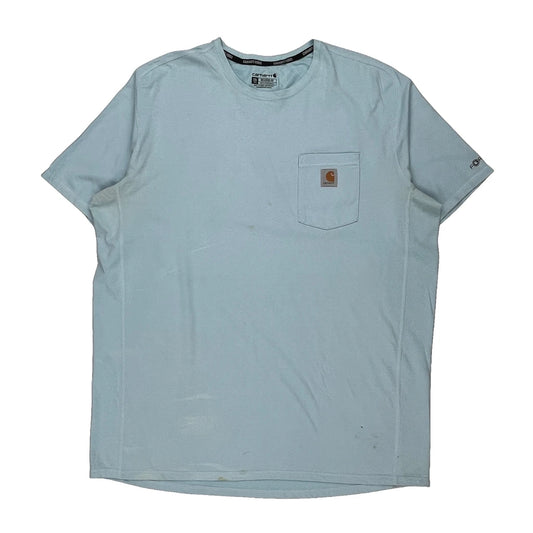 Carhartt T-Shirt - 2XL Blue Cotton