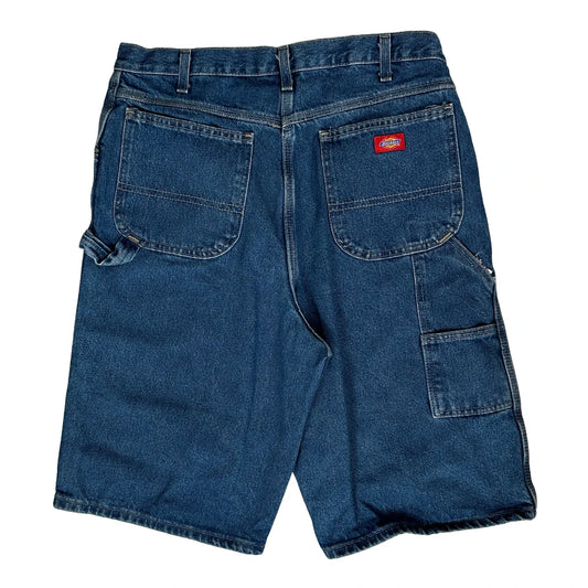 Dickies Denim Shorts - 34W 11L Blue Cotton