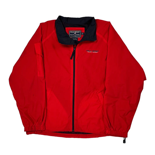 Ralph Lauren Polo Sport Windbreaker - Large Red Nylon