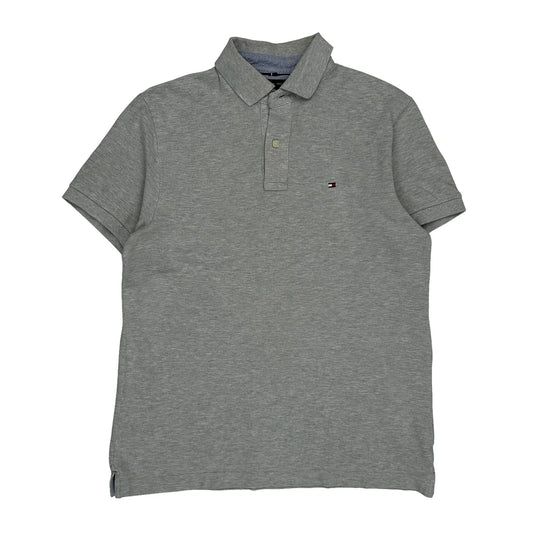Vintage Tommy Hilfiger Polo Shirt - Medium Grey Cotton