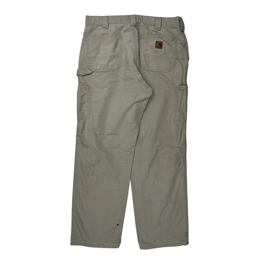 Carhartt Carpenter Trousers - 35W 32L Beige Cotton