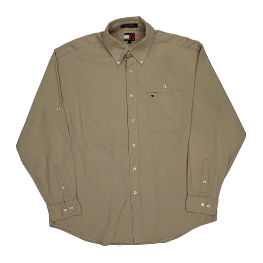 Tommy Hilfiger Shirt - Large Beige Cotton