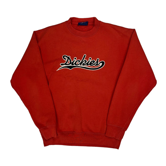 Dickies Spellout Sweatshirt - Medium Red Cotton