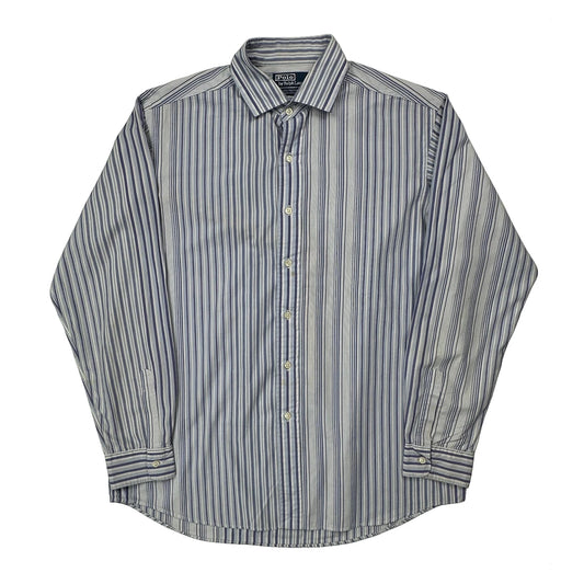 Westerton Polo By Ralph Lauren Striped Shirt - Large Blue Cotton