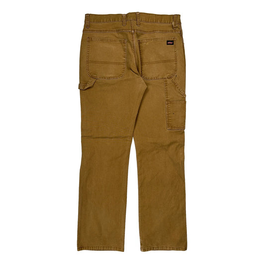 Dickies Carpenter Trousers - 34W 32L Brown Cotton