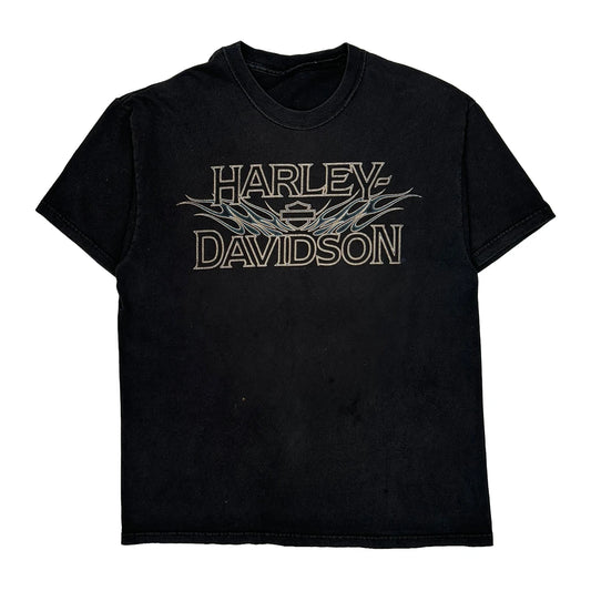 Ohio Harley Davidson Graphic T-Shirt - Medium Black Cotton