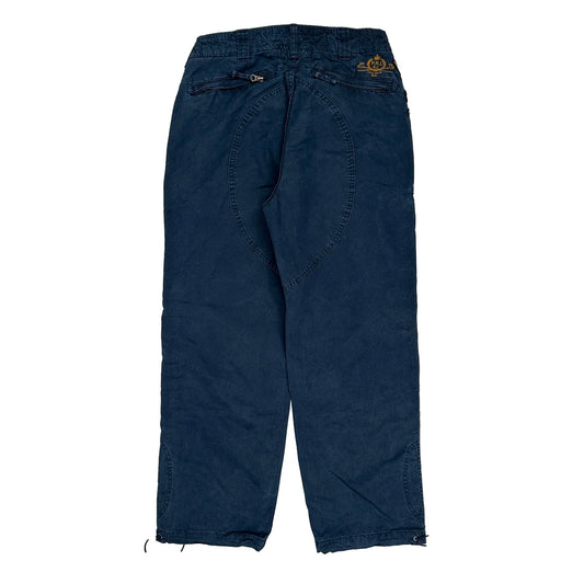 Vintage Polo By Ralph Lauren Cargo Trousers - 31W 29L Blue Cotton
