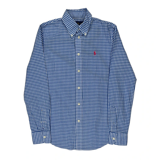 Ralph Lauren Checked Shirt - Small Blue Cotton