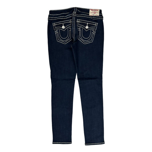 True Religion Contrast Stitch Jeans - 30W UK 8 Dark Wash Denim